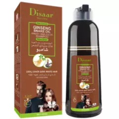 DISAAR - Shampoo Colorante Tinte Rápido Cubre Canas Larga Duración 400ml Marron