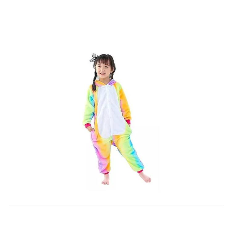 Pijama Infantil Unicornio Entero Niña Invierno Multicolor