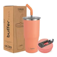 BUFFER FLASK - Mug Vaso Termo Agua Cafe 700ml AceroInox +Tapas - Coral