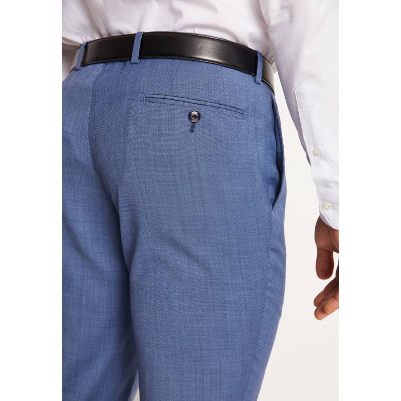 Pantalón Formal Liso Azul Azul Perry Ellis - Perry Ellis Chile