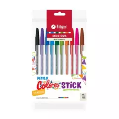 FILGO - Set 10 lápices pasta Stick de colores