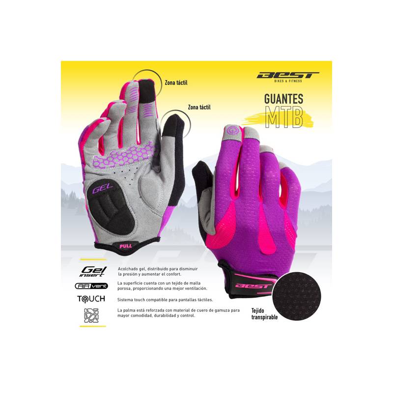 Ripley - GUANTES BICI LARGOS MUJER TRIP PURPLE/BLUE