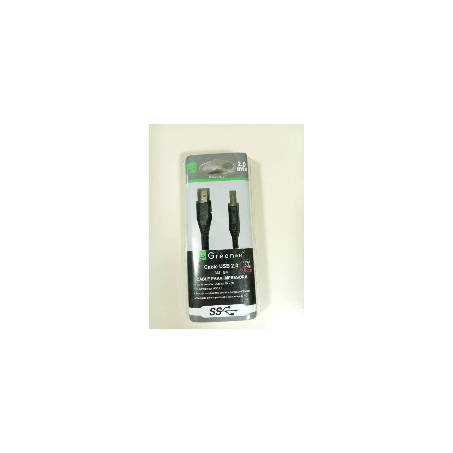 GREEN E Cable impresora usb/ 2 metros green-e