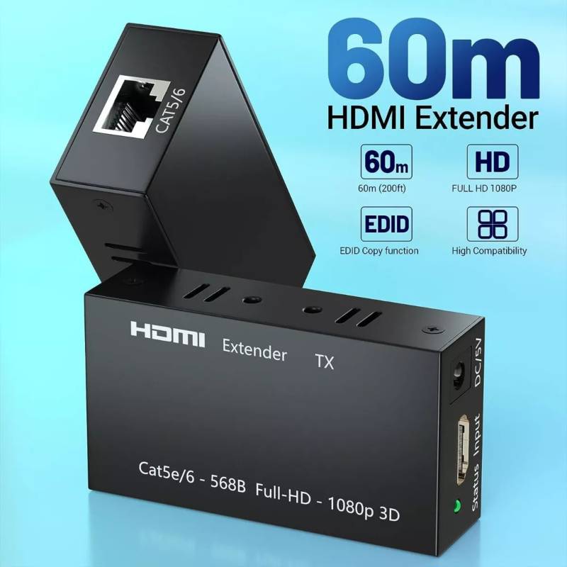 Extensor HDMI 60Mts por RJ45