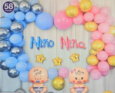 GENERICO X8 Globos Baby Shower Decoracion Baby Shower Revelacion