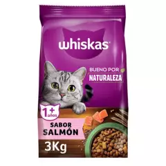 WHISKAS - Whiskas - Alimento Bueno por Naturaleza Gato Adulto Salmón 3 KG