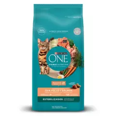 PURINA ONE - Purina One - Alimento Gatos y Gatitos Esterilizados Salmón 2 KG