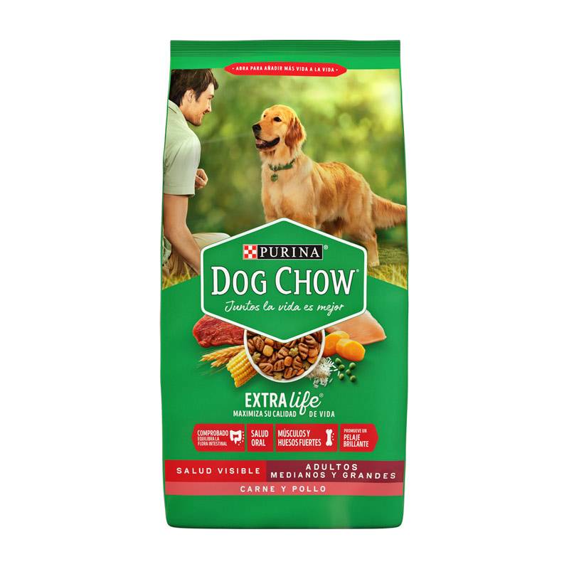 DOG CHOW Dog Chow - Alimento Adulto Raza Mediana y Grande Carne Pollo 8 ...