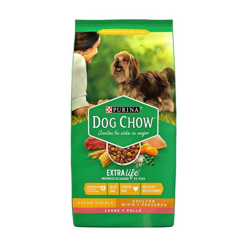 DOG CHOW Dog Chow - Alimento Adulto Minis y Pequeños Carne y Pollo 3 KG ...