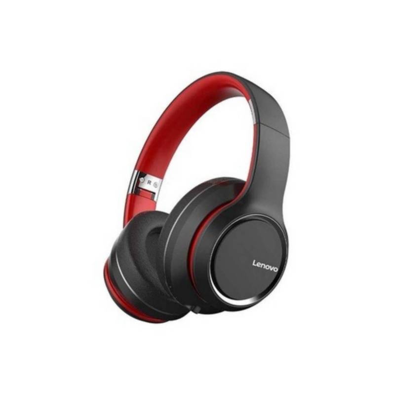 Auriculares Inalámbricos Lenovo Wireless Over Headphone HD200 Bluetooth -  Negro/Rojo