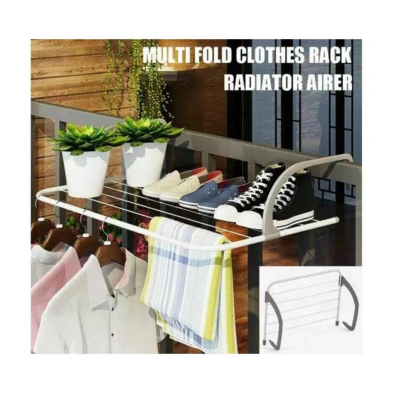 GENERICO Tendedero Secador De Ropa Plegable Colgador Para Balcon