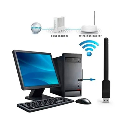 GENERICO Antena Wifi Usb 2.4g Y 5g 2.0 Wireless Lan Mini Pc Notebook