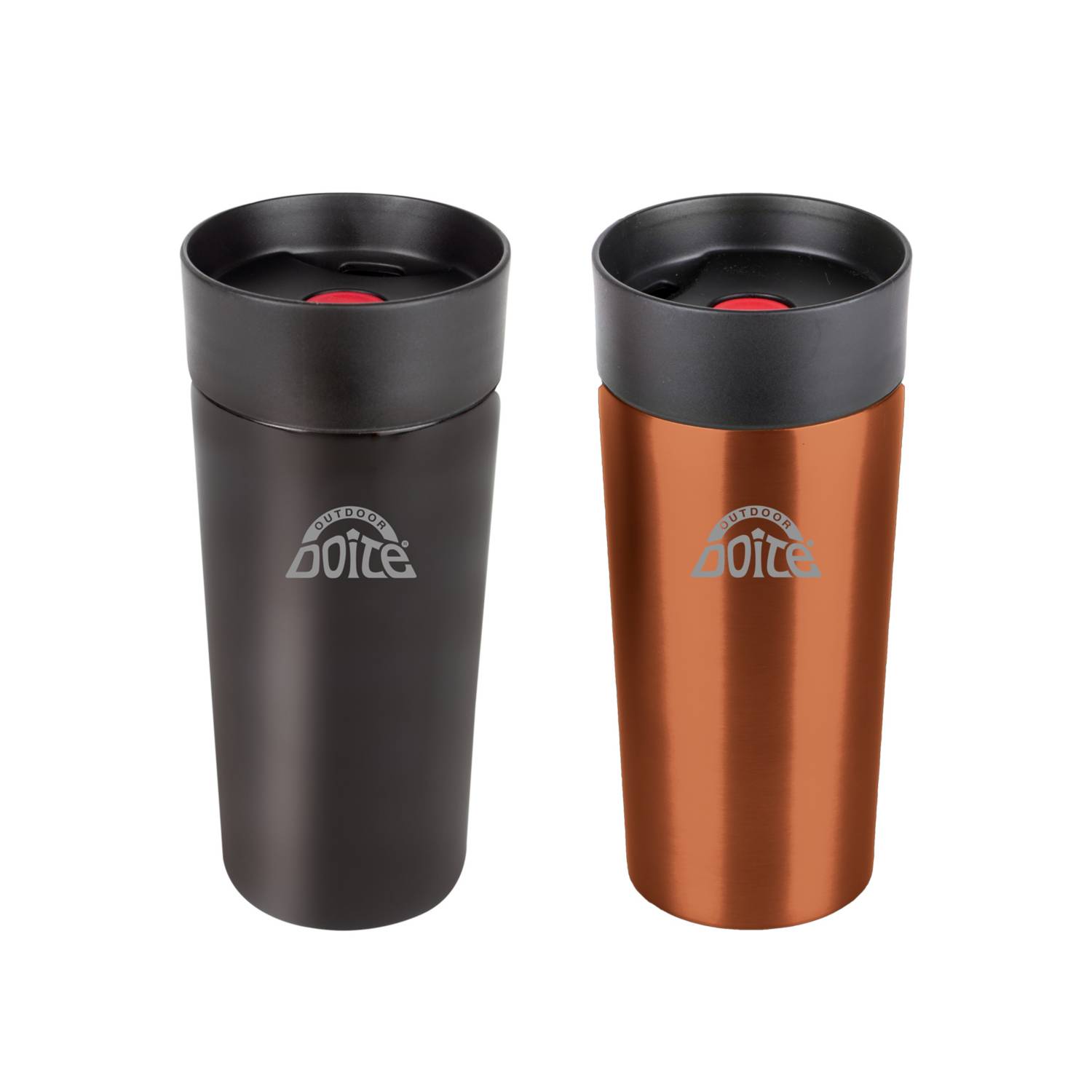 Taza Termo 350ml Negro Plastico Y Acero Inoxidable