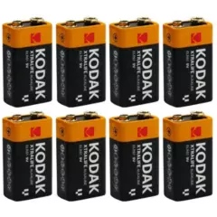 KODAK - Pack 8 Bateria 9v Kodak Alcalina Xtralife