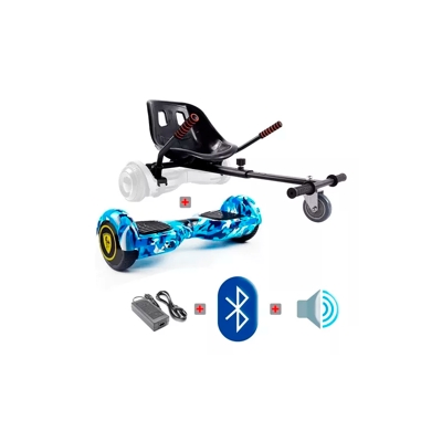 Atletis - Hoverboard PRO Bluetooth Luces 6,5 12 Km/h Negro