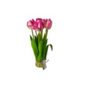 Ramo de tulipanes artificiales 6 x 19 cm rosado - Chantilly