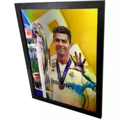 GENERICO - Cuadro Lenticular HD De Cristiano Ronaldo 40x30 cm 3 imágenes en 1 CR7