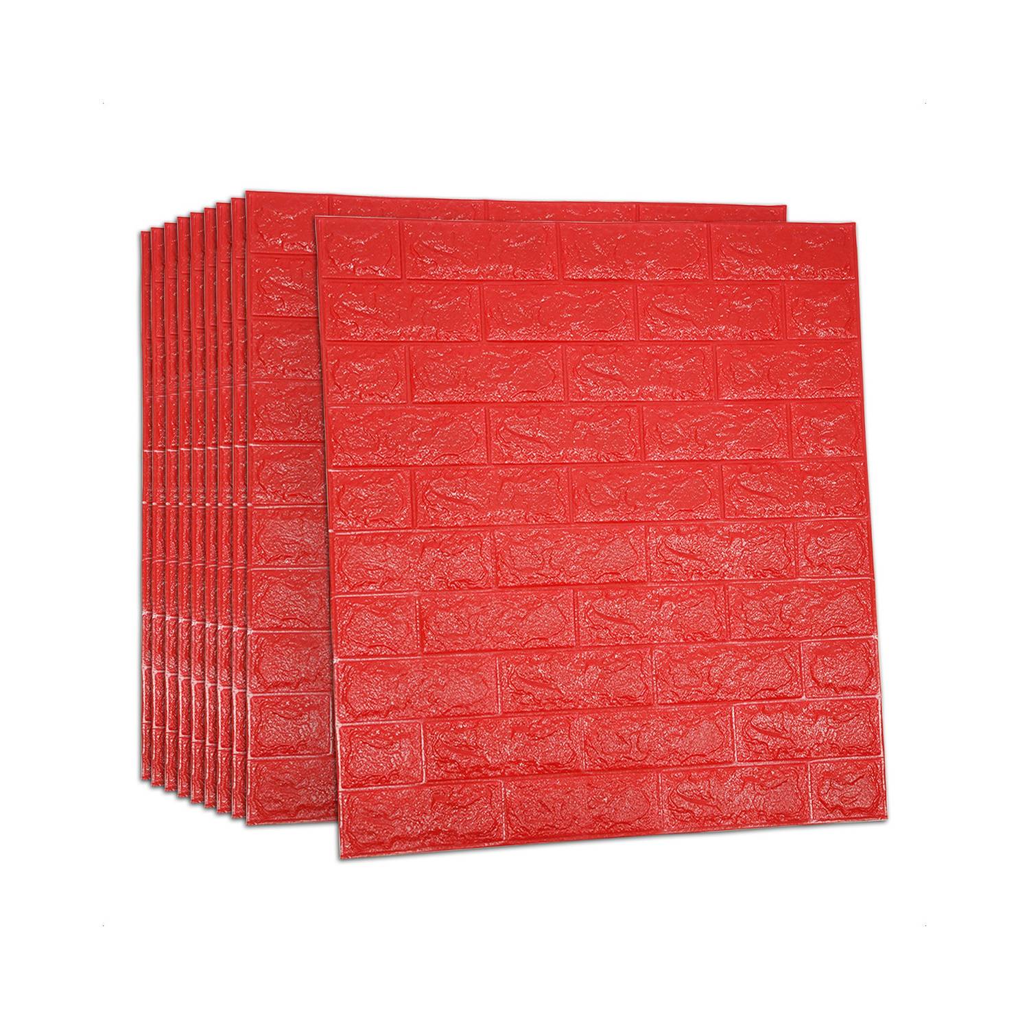 Papel Adhesivo Foam Ladrillo 70x77cm Rojo Decopapel - Promart