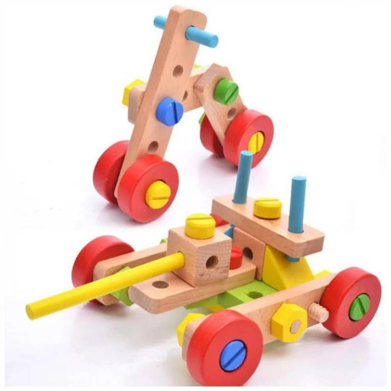 Oem Bloques De Construccion Madera Multicolor Montessori 6257