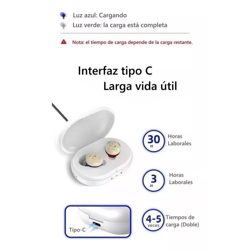 GENERICO Par de Audífonos Para Sordos Audífono Ortopédicos Sordera