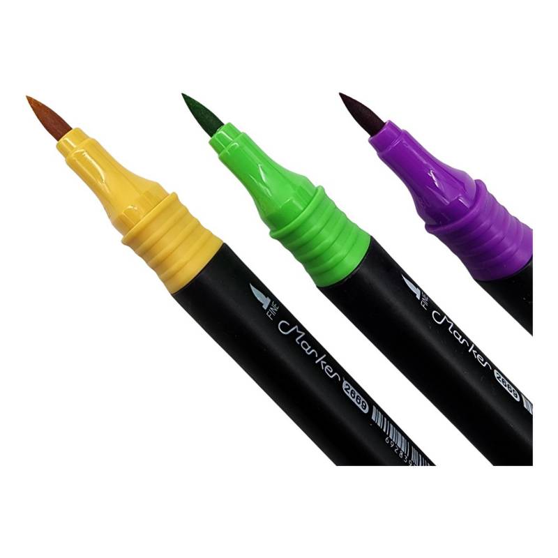 Marcadores Plumones Colores Profesionales Doble Punta 24 Pzs