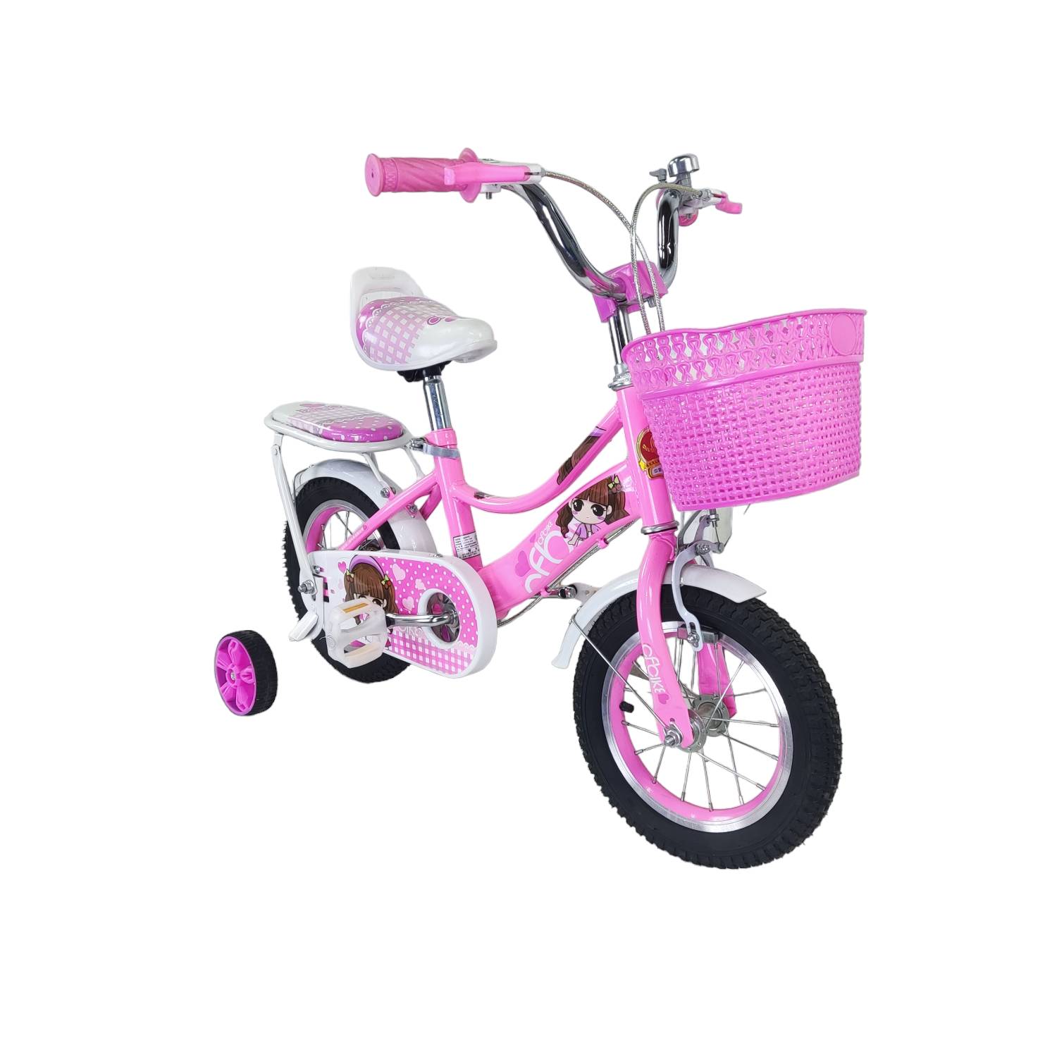 GENERICO Bicicleta Infantil Rosa-blanco Aro 12 niña