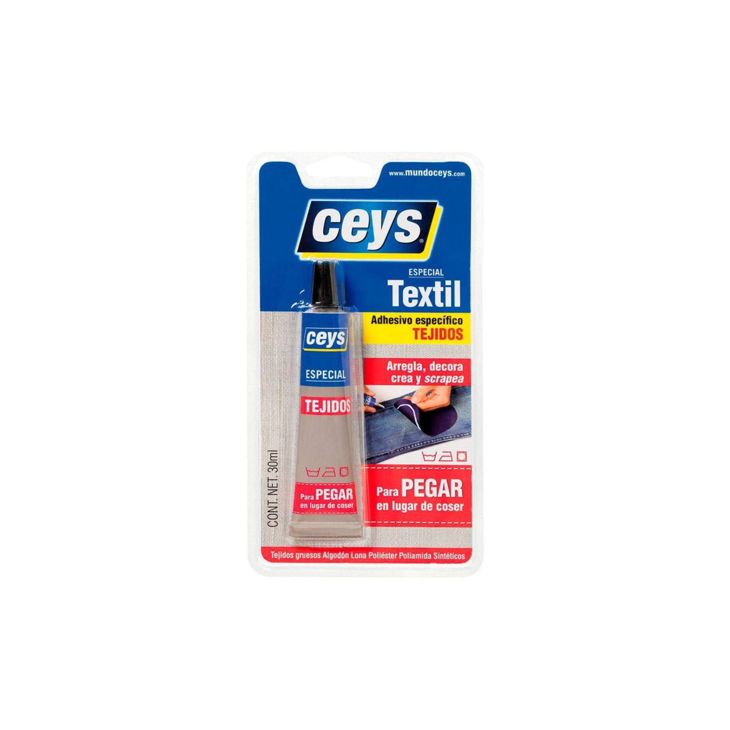 Ceys - Pegamento Textil - Adhesivo específico tejidos - Textilceys