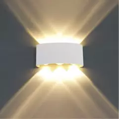 WELDMON - Lámpara LED de 6W Pared para patios jardines-Blanco