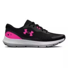 UNDER ARMOUR - Zapatillas Running Mujer Surge 3 Negro Fucsia Under Armour