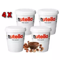 NUTELLA - Pack X4 Nutella Balde 3kg cu Ferrero Crema Cacao y Avellana