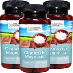 NATURAL FARM - Cloruro De Magnesio Nf 3 Frascos 360 Capsulas 3x120 Caps