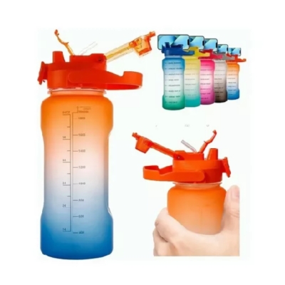 GENERICO Botellas De Agua Deporte Con Escala Color Naranja