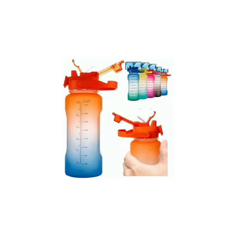 GENERICO Botellas De Agua Deporte Con Escala Color Naranja