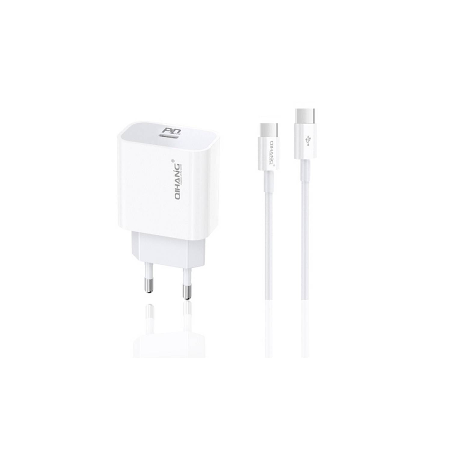 Cargador USB-C PD 20W + Cable Lightning iPhone Qihang®