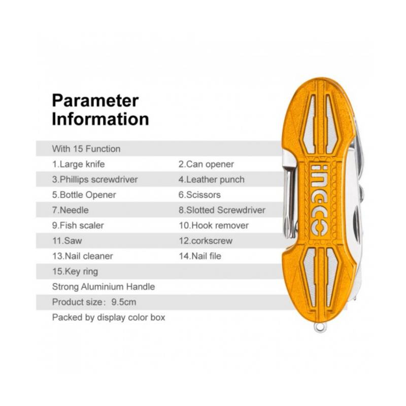 Navaja Multiusos 15 Funciones INGCO HMFK8158
