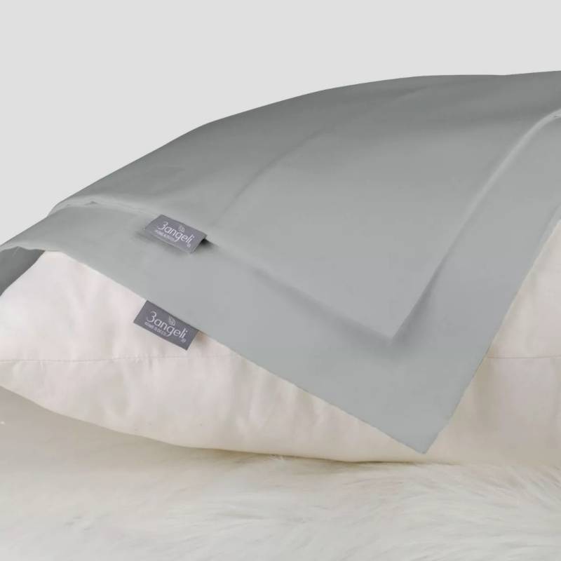 Set 4 Funda Almohada 50x70 Blanca 3angeli Pack Color Gris Soft Dream