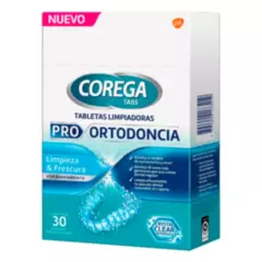 COREGA - Tabletas limpiadoras pro ortodoncia 30u corega
