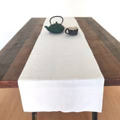 URBANA DECO - Camino de mesa clásico Blanco - 200 x 40 cm