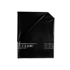 PARKROSE - Bolsas de basura compostables resistente negro 70x90cm
