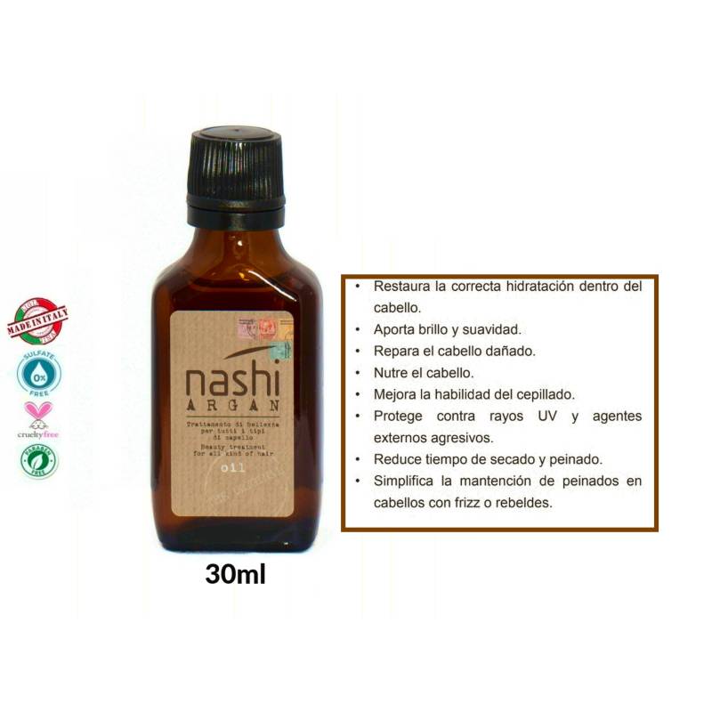 NASH Kit Shampoo Acondicionador y Aceite Argan Nashi Original Cuidado  Capilar