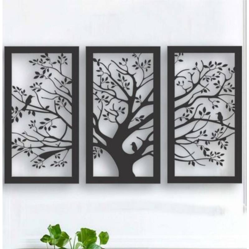 GENERICO CUADRO DECORATIVO ARBOL DE LA VIDA ARTESANAL EN MADERA MDF 3MM