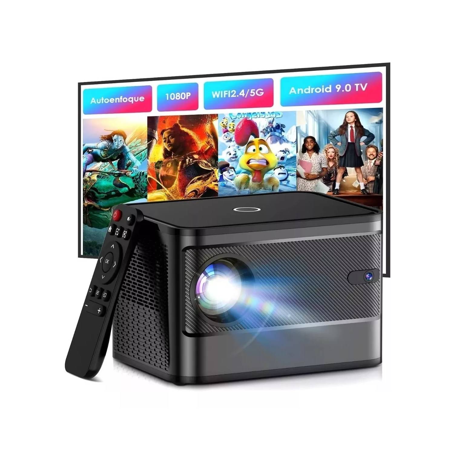 GENERICO 2024 New proyector ultra portail LED HD 1080P Video-projector  wifi-p62