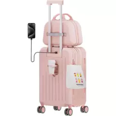 BLUEDREAMER - maletas de viaje multifuncional bolsa maleta con ruedas - Rosa / 21