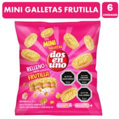 DOS EN UNO - Galletas Dos En Uno Con Relleno Sabor Frutilla pack De 6un