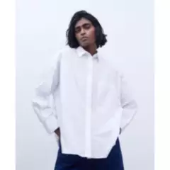 ADOLFO DOMINGUEZ - Camisa oversize en algodón Blanco