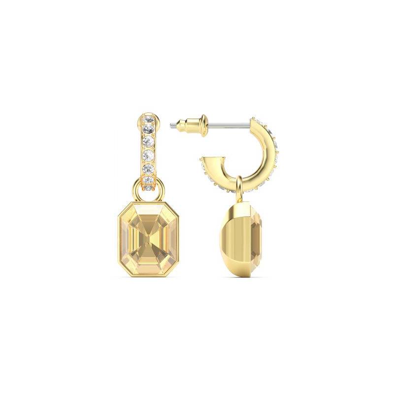 VATYERTY Pendientes grava cristal vintage blanco.