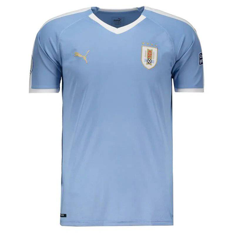 Camiseta de fútbol retro Uruguay Celeste Futbol, Azul