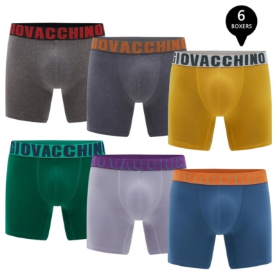 GIOVACCHINO Pack de 6 Boxer Medio Algodón Hombre.