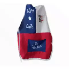 GENERICO - Delantal de cocina diseño bandera de Chile