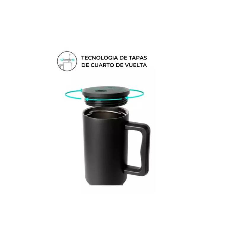 Vaso termico cafe mug color celeste